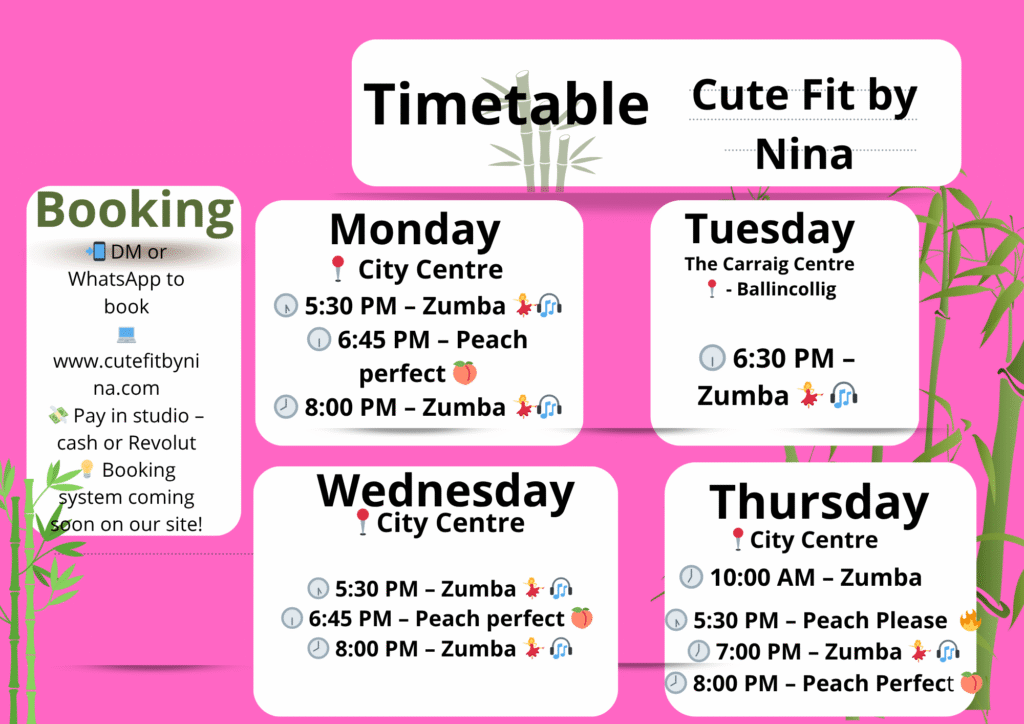 Panda Class schedule